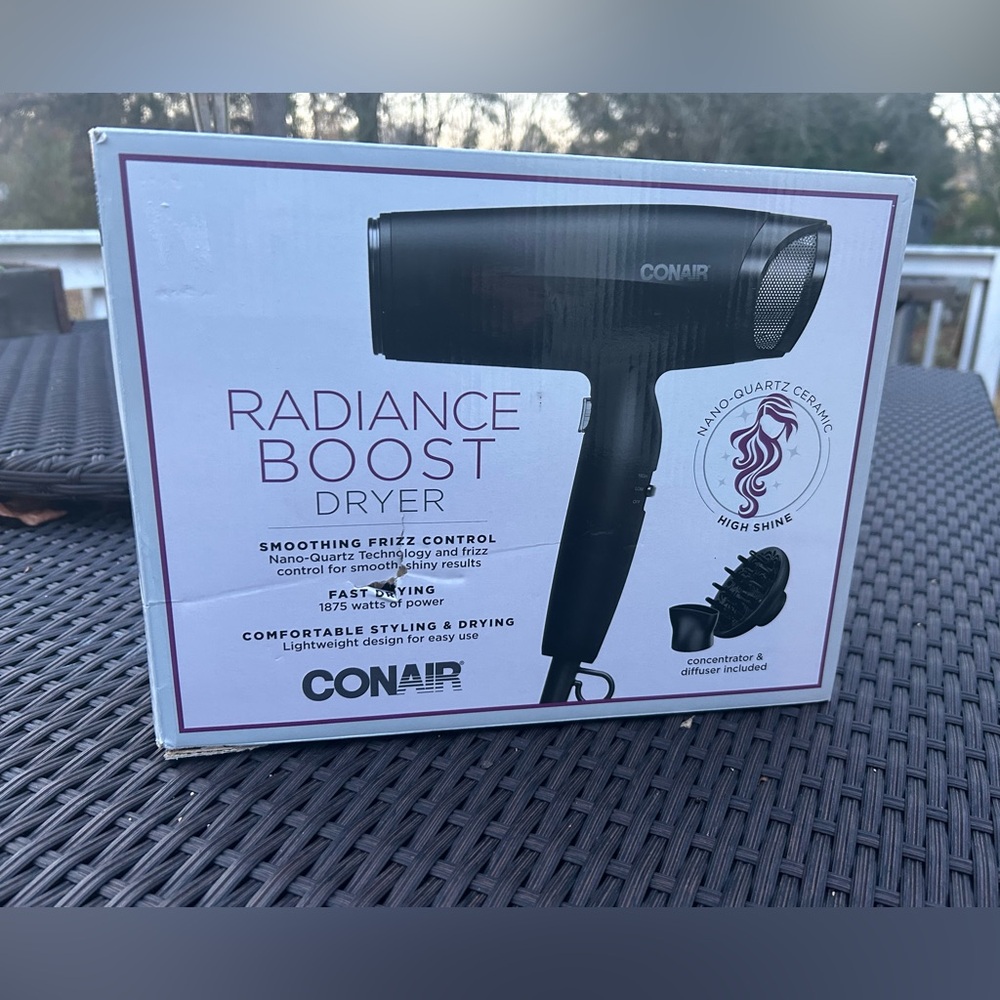 Conair Radiance Boost Hair Dryer - Black